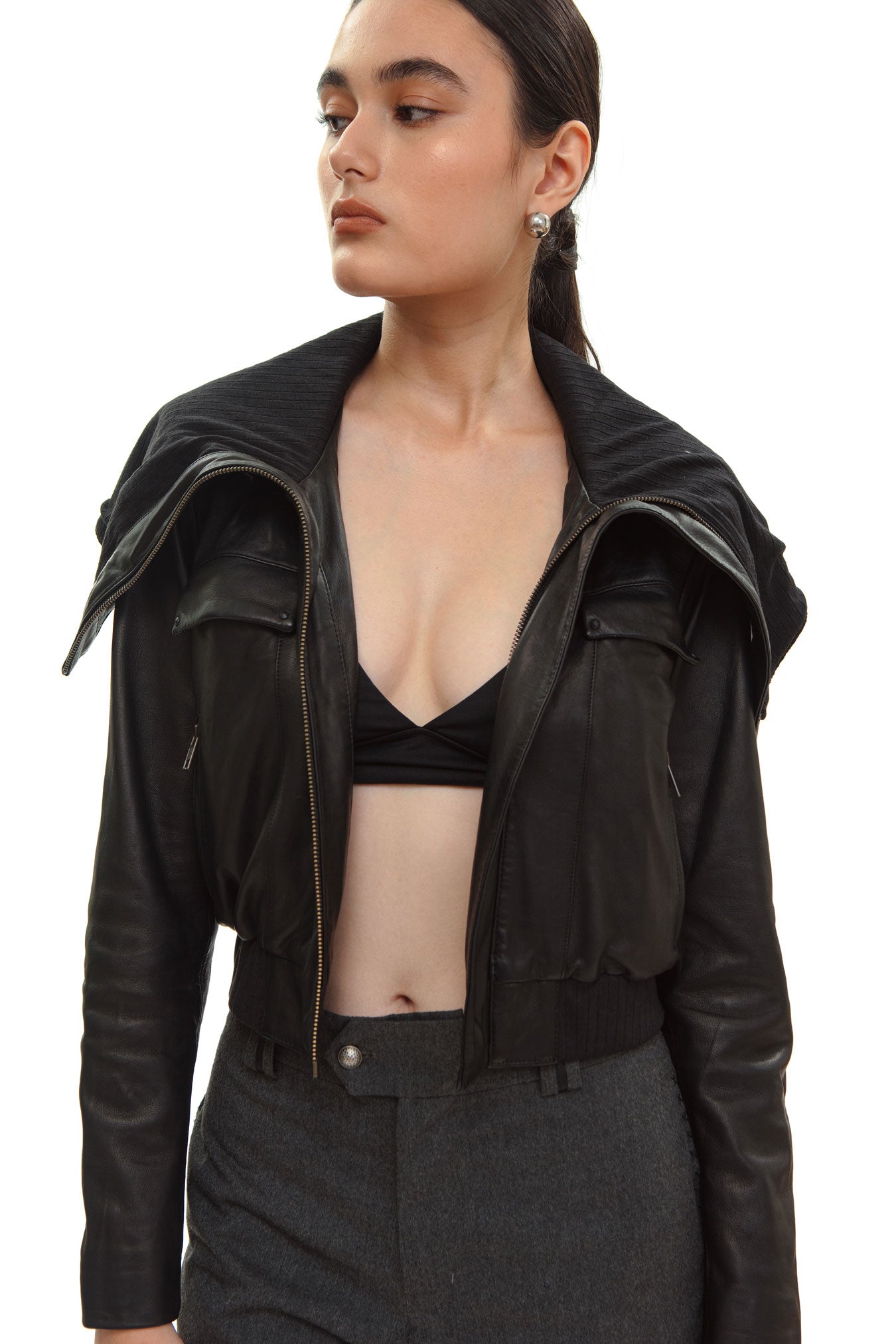 Venice Leather Bomber Jacket