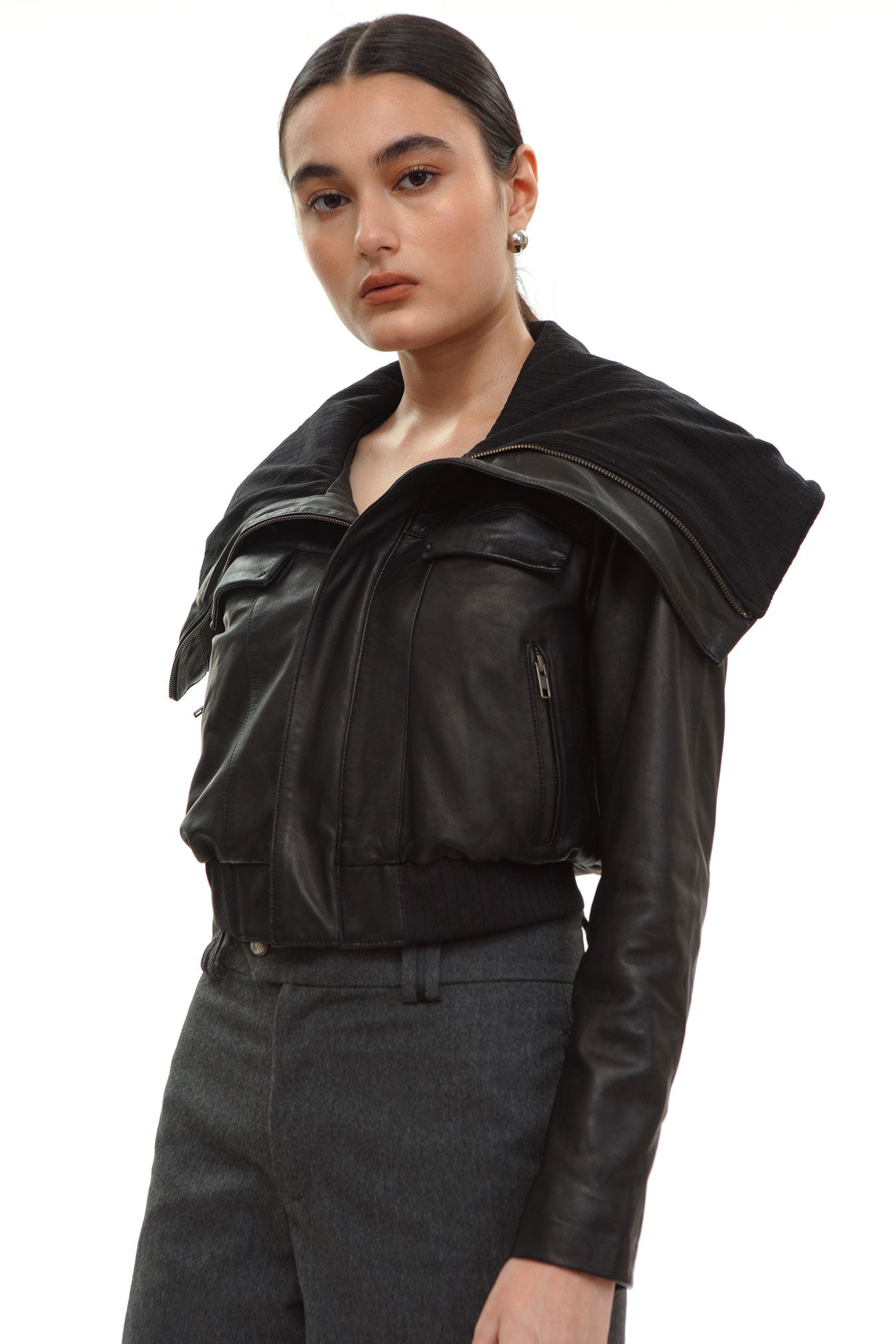 Venice Leather Bomber Jacket