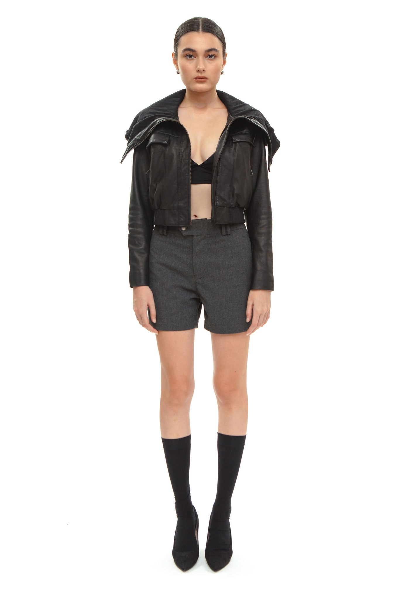 Venice Leather Bomber Jacket