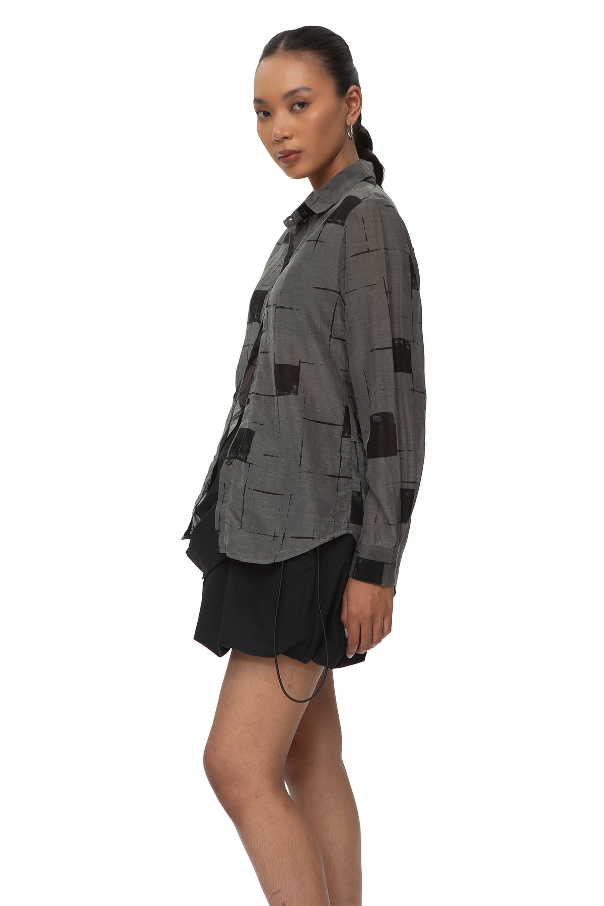 Chalabi Cotton Silk Shirt — Bio Plaid