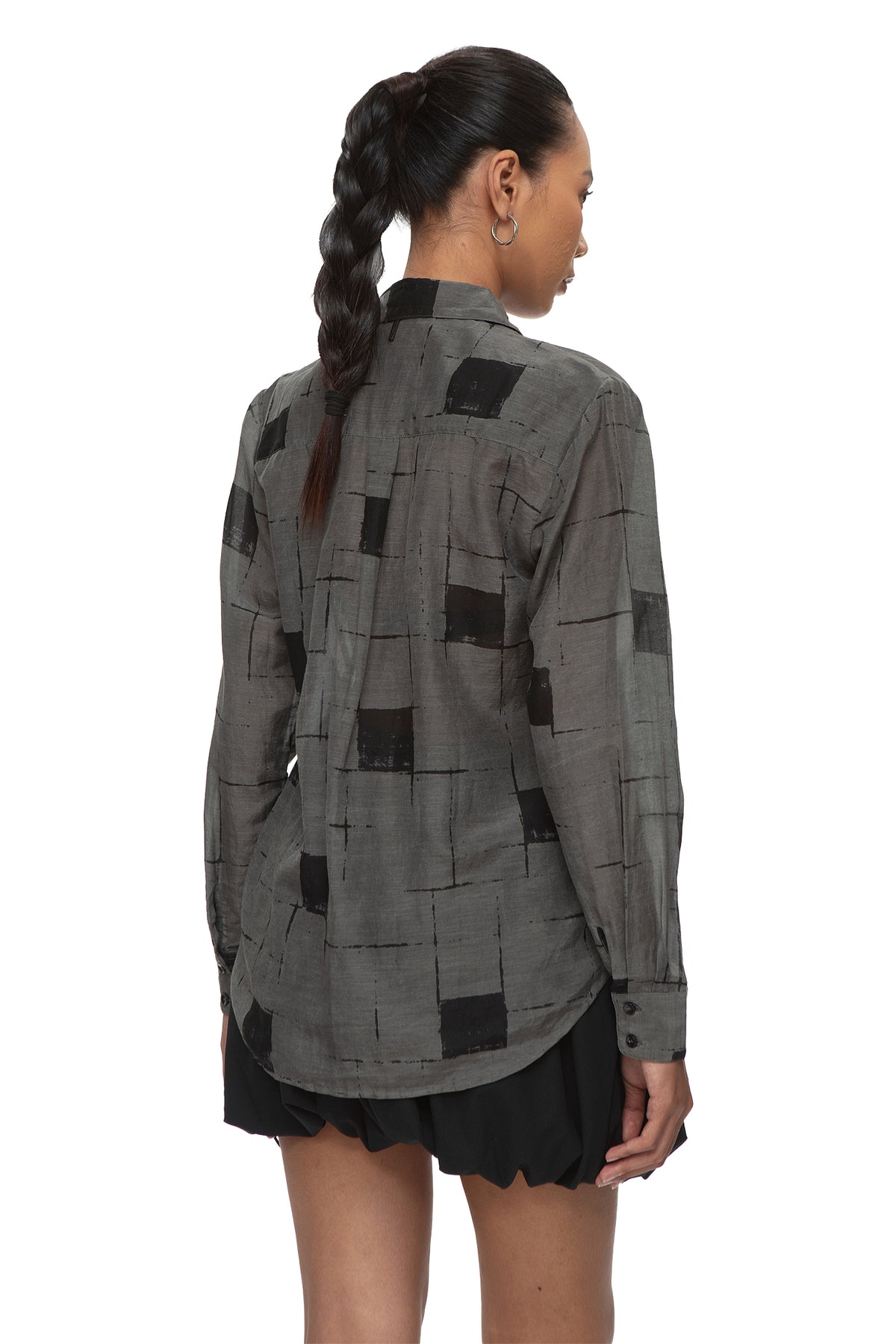 Chalabi Cotton Silk Shirt — Bio Plaid