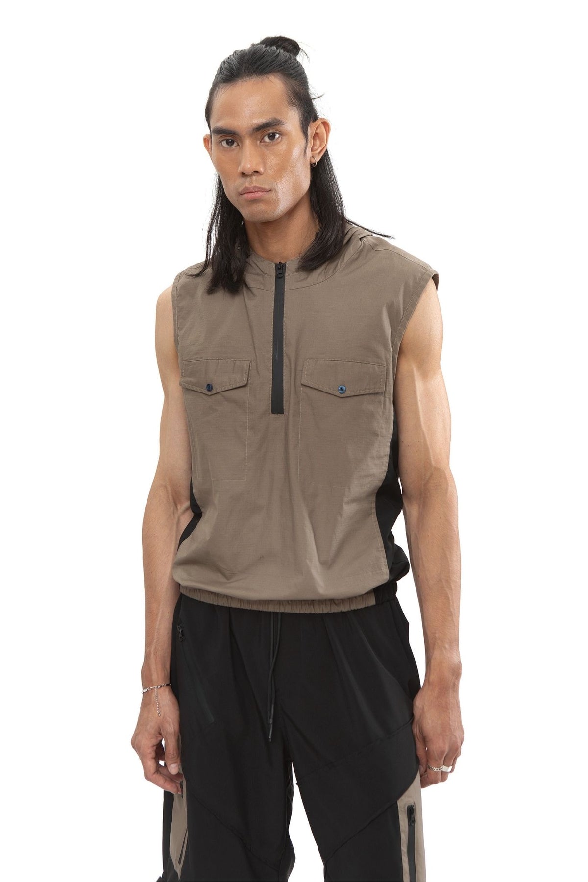 Kamba Hooded Vest — Mocca