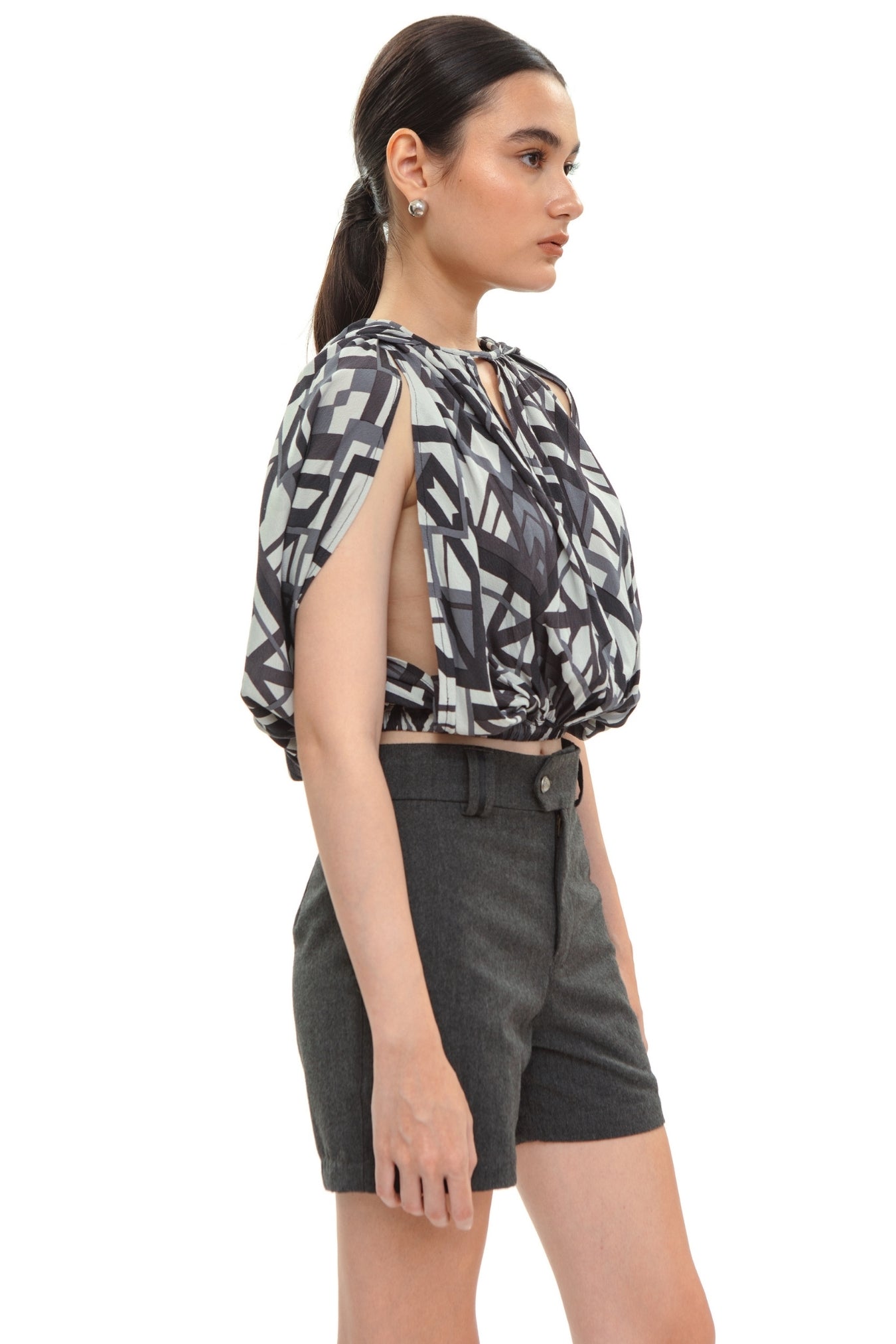 Larolai Cape-Sleeved Blouse