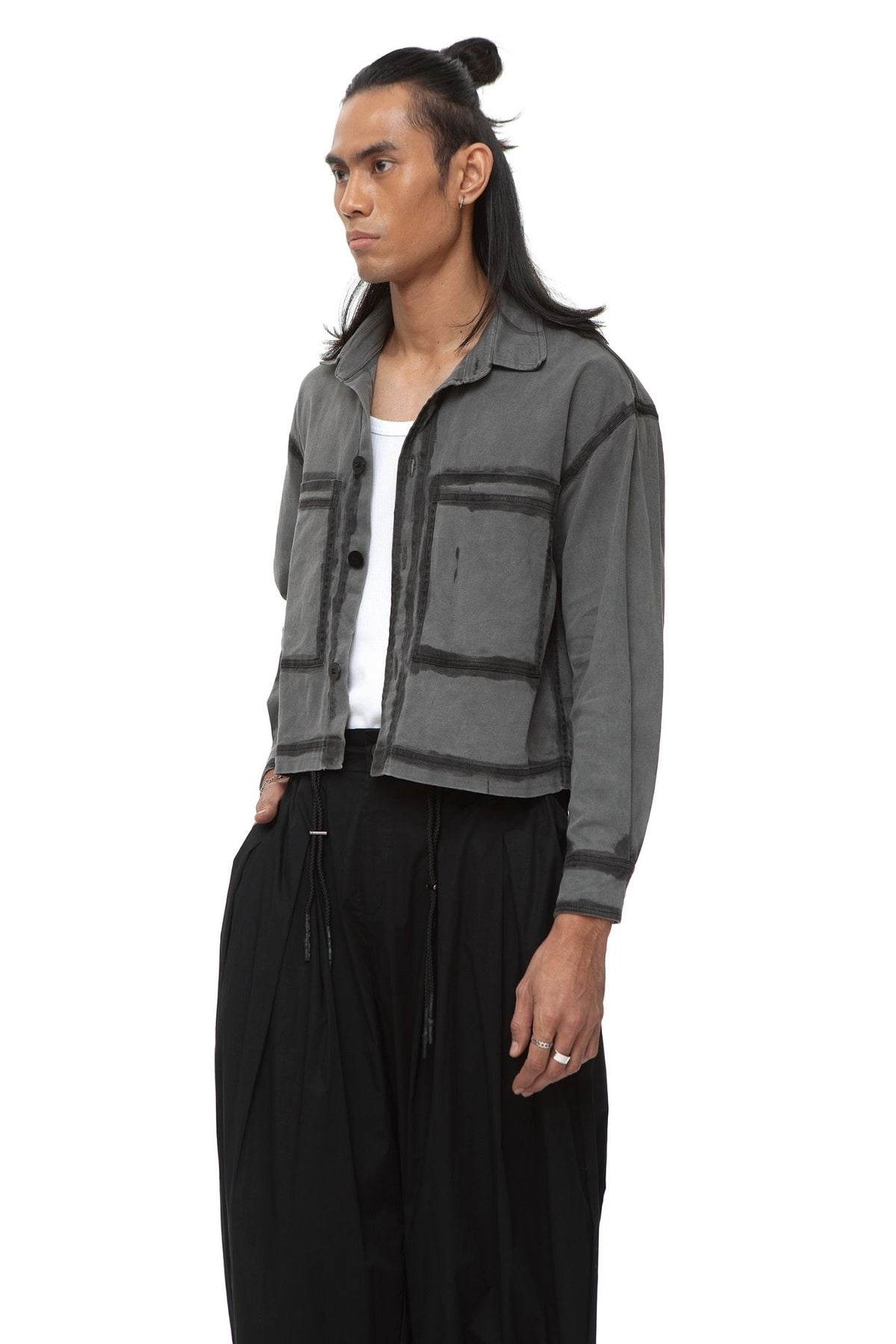 Manawa Croped Jacket — Bio Black
