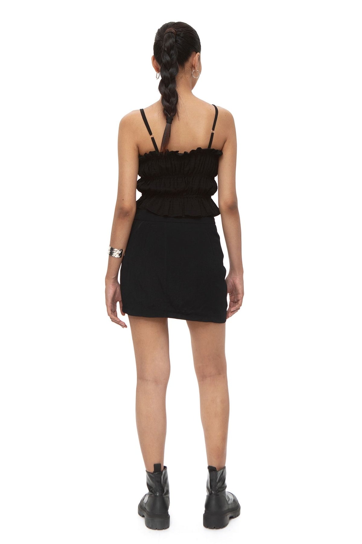Rawan Buckle Skirt — Black