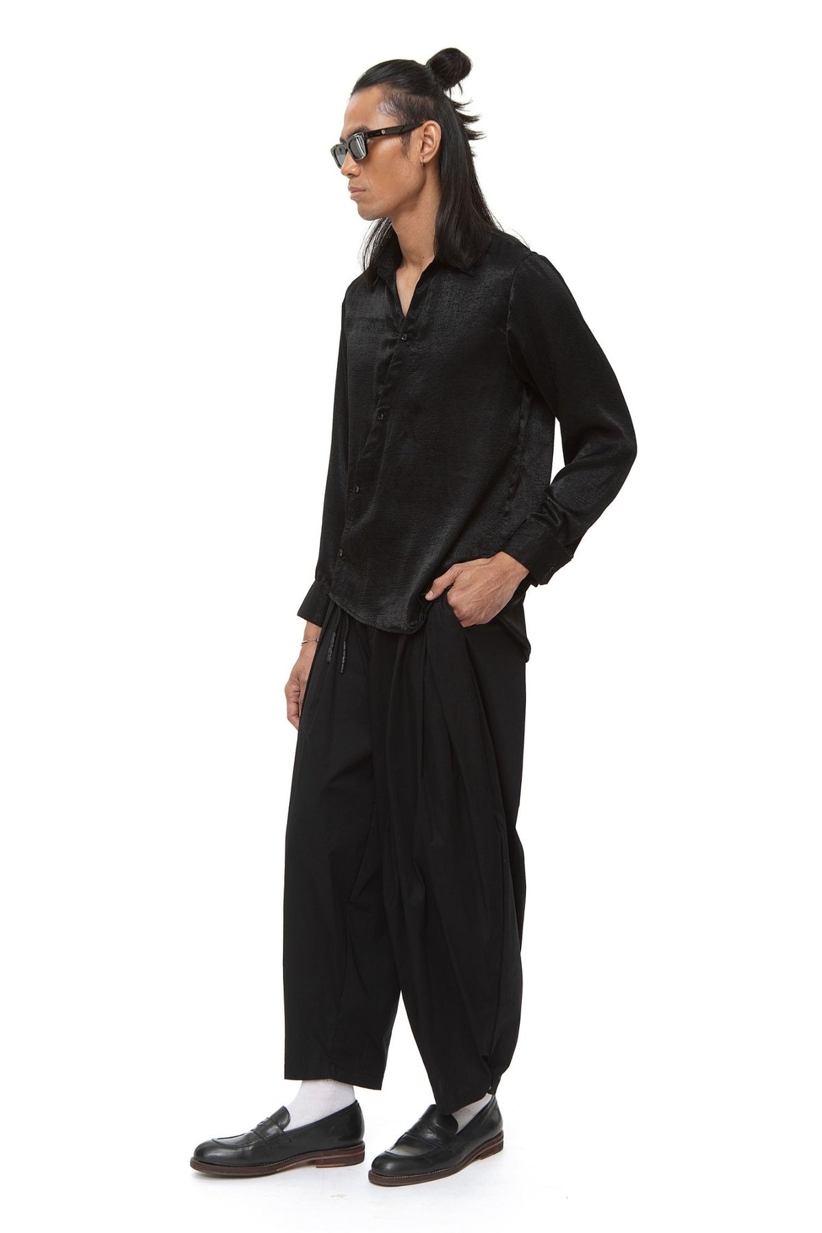 Wadi Asymmeetric Shirt — Black