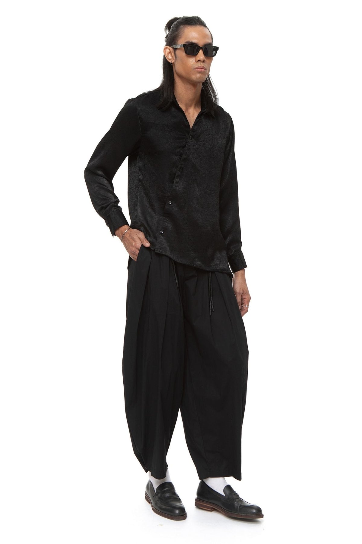 Wadi Asymmeetric Shirt — Black