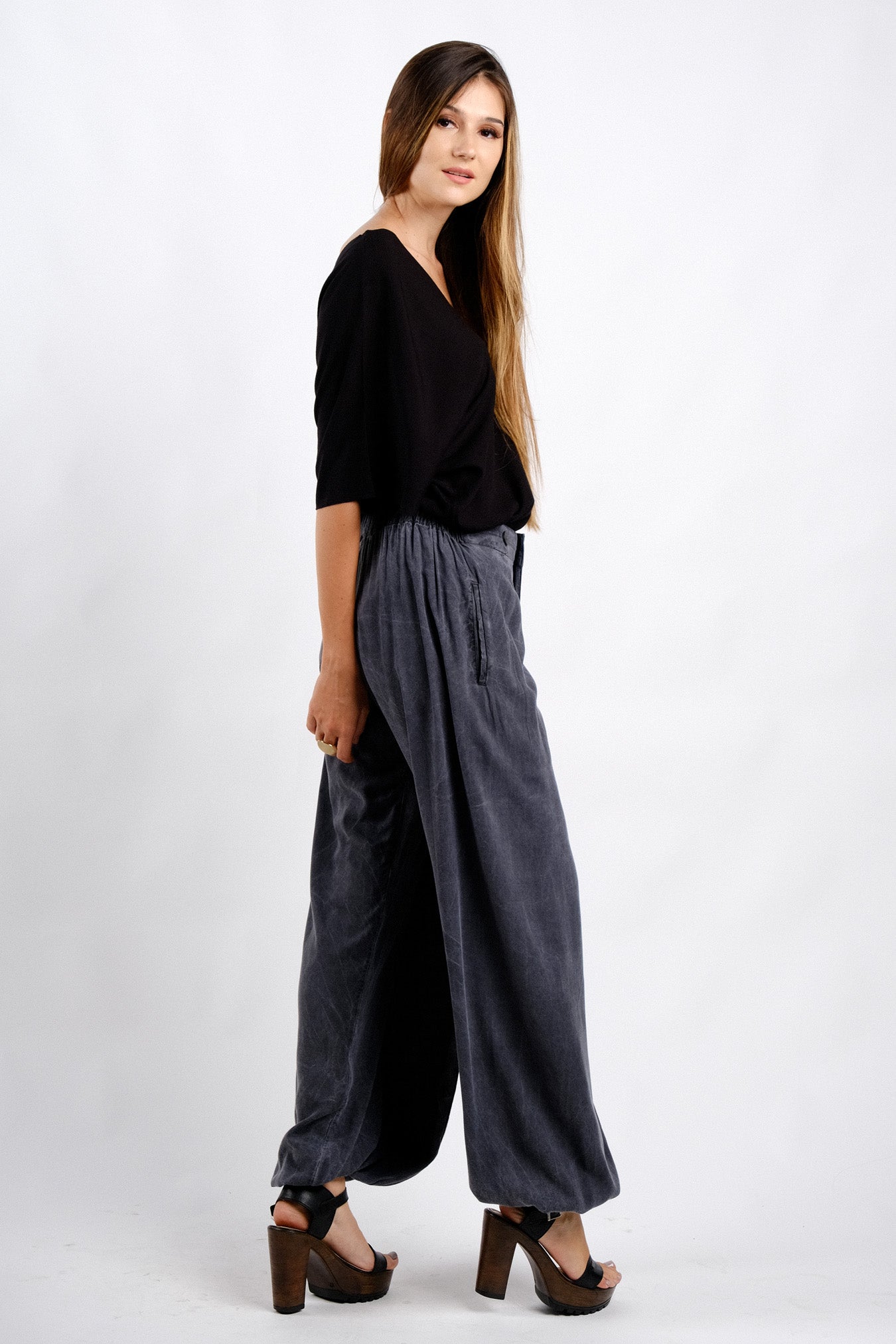 Minota Wide Leg Pant - Gingersnap Bali