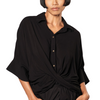 Bumbak Draped Top — Black