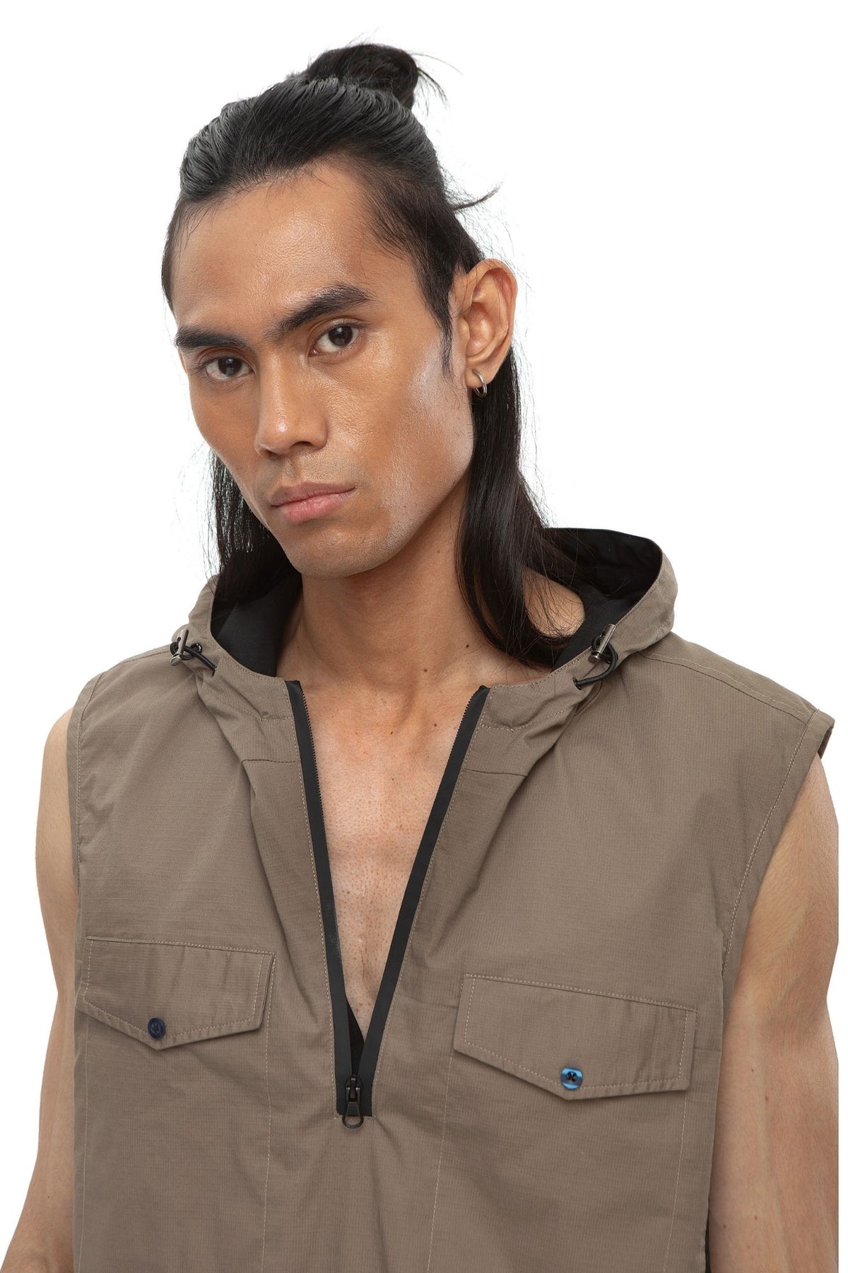 Kamba Hooded Vest — Mocca