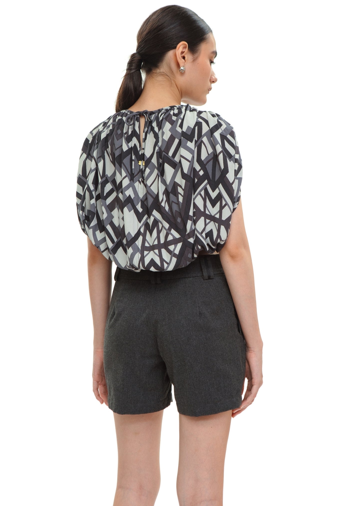 Larolai Cape-Sleeved Blouse