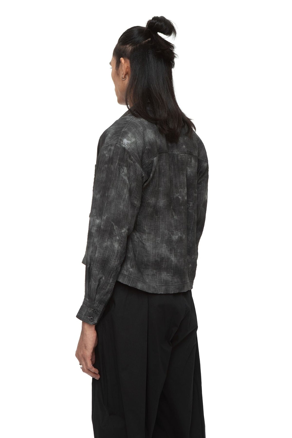 Ormuz Cloud Wash Shirt Jacket — Black