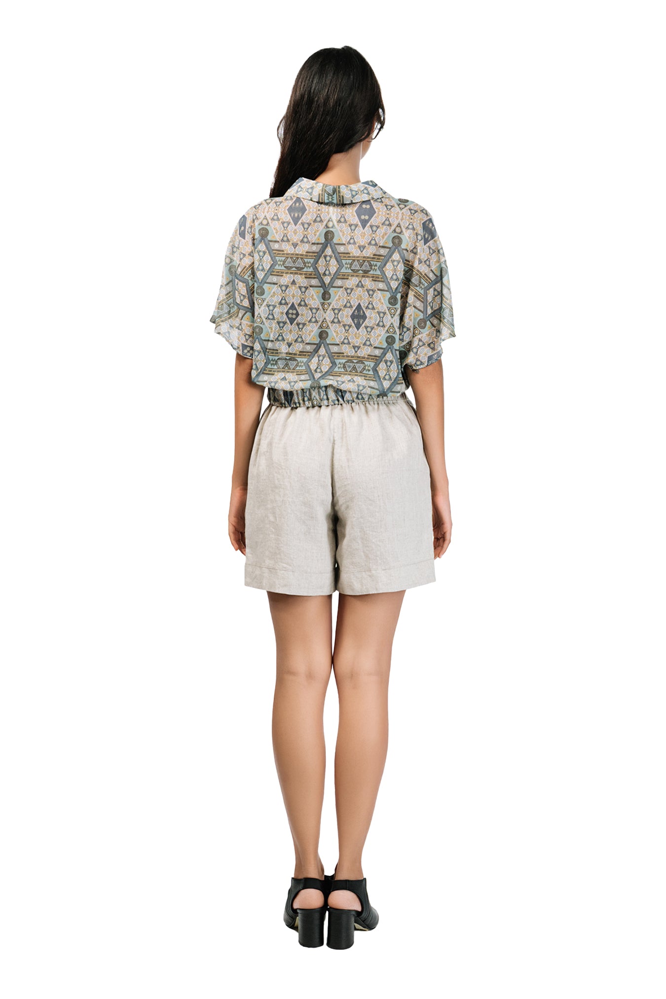 Sierra Cotton Top - Losange Blue