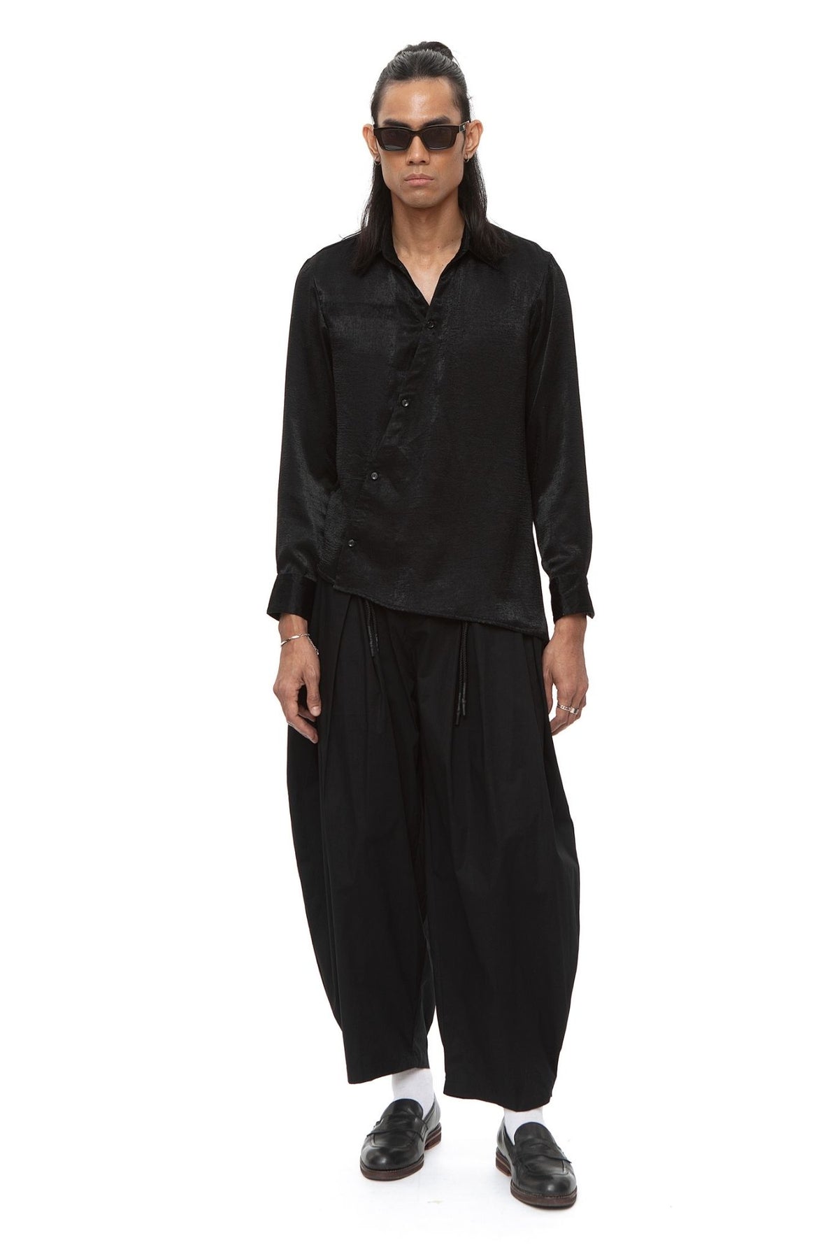 Wadi Asymmeetric Shirt — Black
