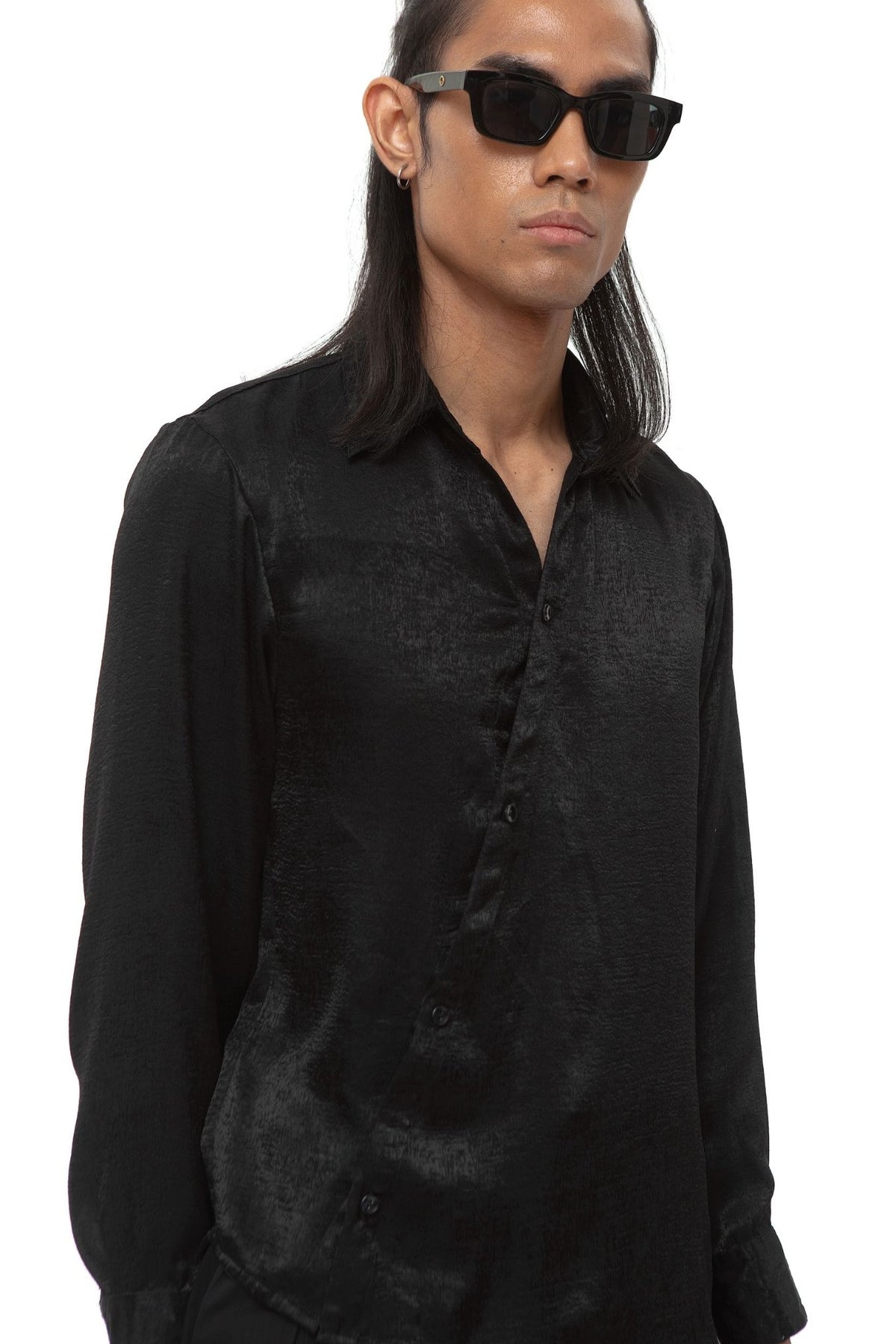 Wadi Asymmeetric Shirt — Black