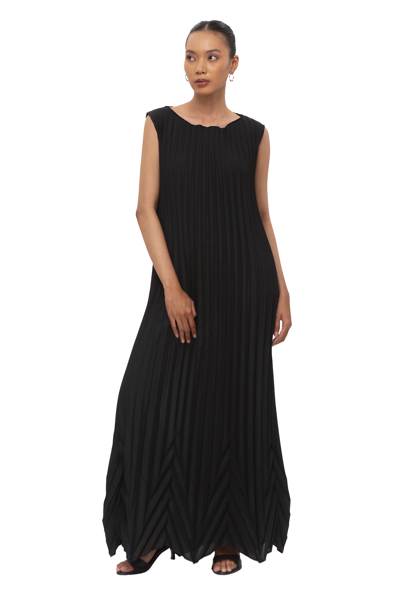 Anabella Sleevess Pleats Dress