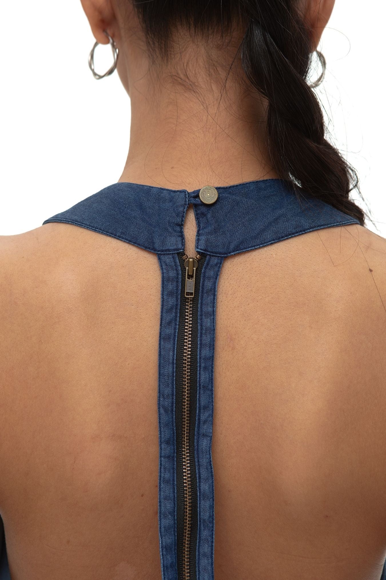 Kebir Lyocell Halter Denim Top